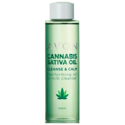 Avon Cannabis Sativa Oil, Cleanse & Calm Transforming Oil to Milk Cleanser (Lekki olejek do oczyszczania twarzy z olejem konopnym)