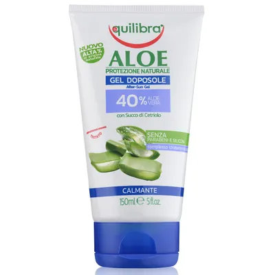 Equilibra Aloe, Latte Doposole Idratante 40% Aloe Vera (Mleczko po opalaniu  40% aloesu)