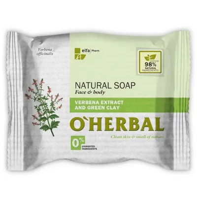 O'Herbal Naturalne mydło z ekstraktem z werbeny i zieloną glinką