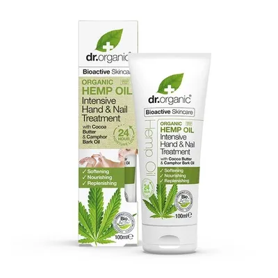 Dr.Organic Organic Hemp Oil Intensive Hand & Nail Treatment (Krem do rąk i paznokci z olejem z konopi siewnych)