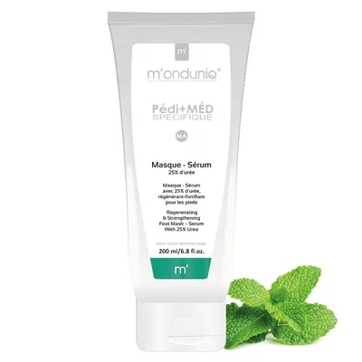 M'onduniq Pedi + Med Specifique Masque- Serum 25% D`uree (Profesjonalna maska ze skoncentrowanym serum regenerująco-zmiękczającym do stóp)