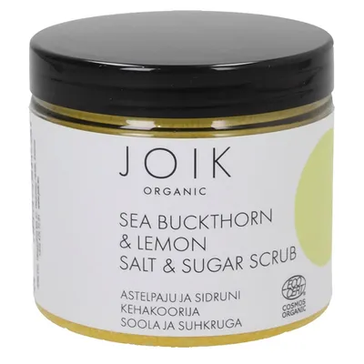 Joik Sea Buckthorn & Lemon, Sugar & Salt Scrub (Peeling do ciała `Rokitnik i cytryna`)