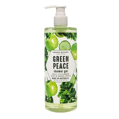 Organik Botanik Green Peace Shower Gel  Kale, Cucumber, Kiwi and Green Apple (Żel pod prysznic z jarmużem, ogórkiem, kiwi i zielonym jabłkiem)