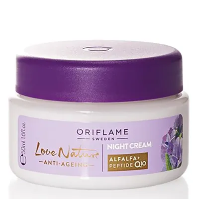 Oriflame Love Nature, Anti-aging Night Cream (Przeciwstarzeniowy krem na noc)