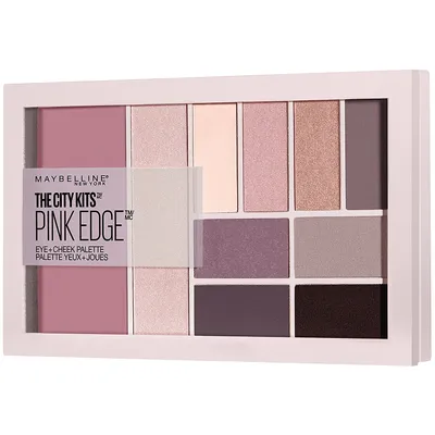 Maybelline New York The City Kits, Pink Edge, Eye + Cheek Palette (Paletka cieni i rozświetlaczy)