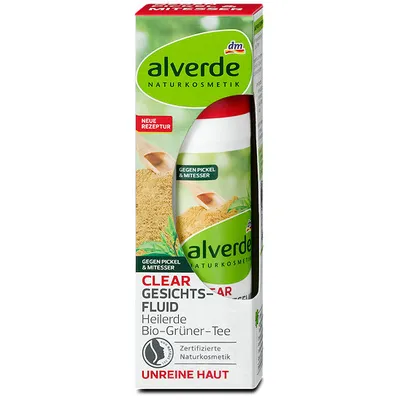 Alverde Clear, Gesichtsfluid Heilerde (Fluid dla cery zanieczyszczonej)