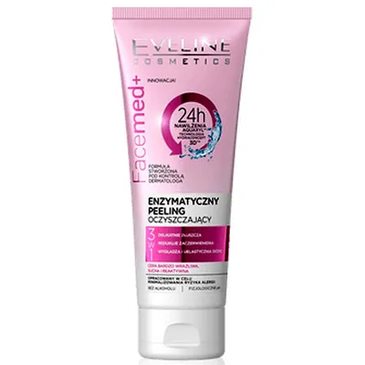 Eveline Cosmetics Facemed +, Enzymatyczny peeling oczyszczający 3 w 1