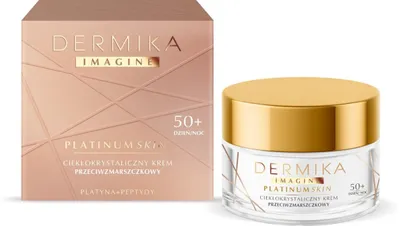 Dermika Imagine, Platinum Skin, Ciekłokrystaliczny krem przeciwzmarszczkowy na dzień i na noc 50+