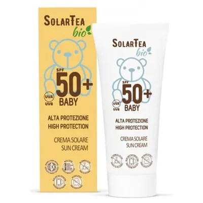 Bema Cosmetici Solar Tea, Baby, High Protection Sun Cream SPf 50+ (Przeciwsłoneczny krem SPF 50 do ciała i twarzy dla dzieci i dorosłych)