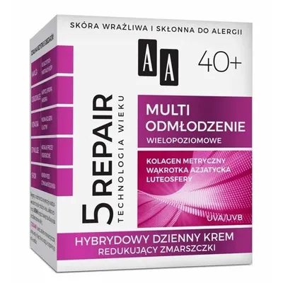 AA Technologia Wieku 5 Repair, Hybrydowy dzienny krem redukujący zmarszczki 40+ `Multi odmłodzenie`