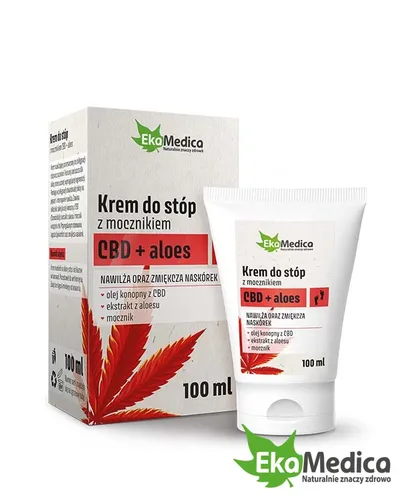 EkaMedica Krem do stóp z mocznikiem `CBD + aloes`