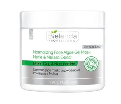 Bielenda Professional Face Program, Normalizing Face Algae Gel Mask Nettle & Melissa Extract (Normalizująca maska algowo-żelowa `Pokrzywa z melisą`)