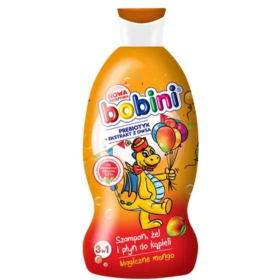Bobini 3 w 1 Szampon, żel pod prysznic, płyn do kąpieli  ( różne rodzaje) (nowa wersja)