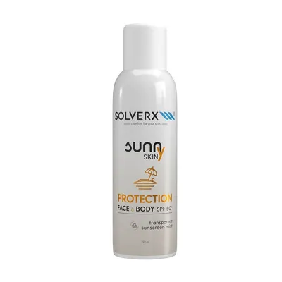 Solverx Sunny Skin Protection, Protection Face & Body Transparent Sunscreen Mist SPF 50+ (Transparentna mgiełka do twarzy i ciała SPF 50+)