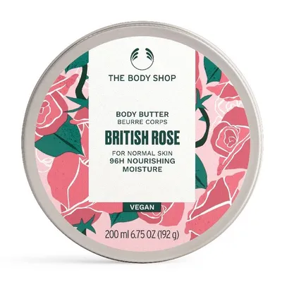 The Body Shop British Rose, Instant Glow Body Butter (Rozświetlające masło do ciała)