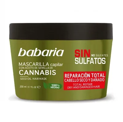 Babaria Natural Cosmetics Total Repair Hair Mask (Maseczka regenerująca z olejem z nasion konopi)
