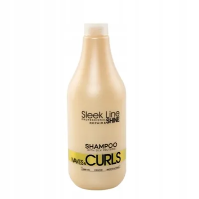 Stapiz Sleek Line, Waves & curls, Shampoo with Silk Proteins (Szampon do włosów kręconych z jedwabiem)