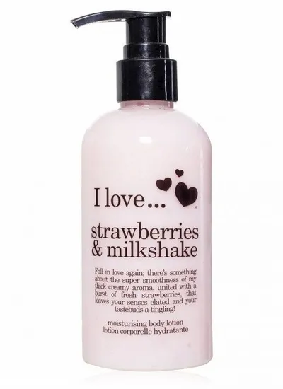 I Love... Cosmetics Strawberries& Milkshake, Moisturizing Body Lotion (Balsam do ciała `Truskawki i shake mleczny`)