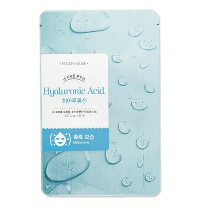 Etude Air Therapy, Hyaluronic Acid Mask Sheet (Wygładzająco nawilżająca maska z kwasem hialuronowym)