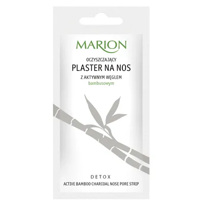 Marion Detox, Active Bamboo Charcoal Nose Pore Strip (Oczyszczający plaster na nos z aktywnym węglem bambusowym)