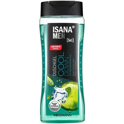 Isana Men, Cool Down Duschgel (Żel pod prysznic z ekstraktem z liści brzozy 5w1)