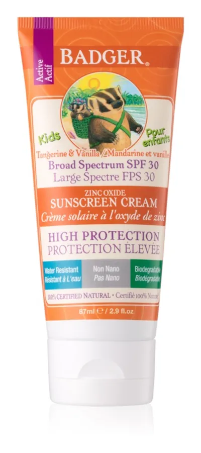 Badger Sun Kids, Sunscreen Cream  SPF 30 (Dziecięcy krem do opalania)
