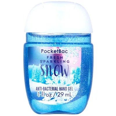 Bath & Body Works PocketBac, Fresh Sparkling Snow, Anti - Bacterial Hand Gel (Antybakteryjny żel do rąk)