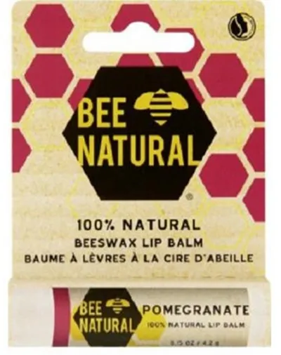 Bee Natural 100% Natural Beeswax Lip Balm (Naturalna pomadka do ust (różne rodzaje))
