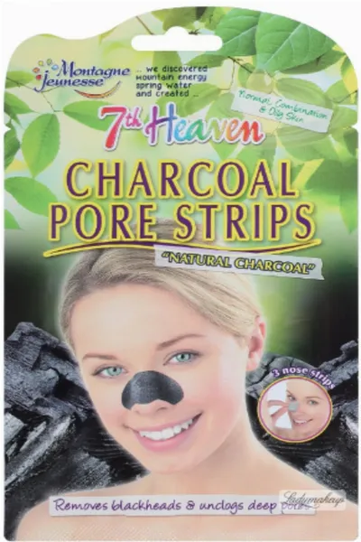 7th Heaven Charcoal Pore Strips (Plastry oczyszczające na nos z aktywnym węglem)