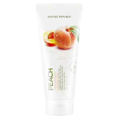Nature Republic Fresh Herb Peach Cleansing Foam (Brzoskwiniowa pianka oczyszczająca do twarzy)