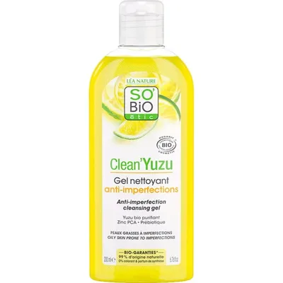 SO'BiO Etic Clean`Yuzu, Gel Nettoyant Anti-Imperfections (Żel oczyszczający)