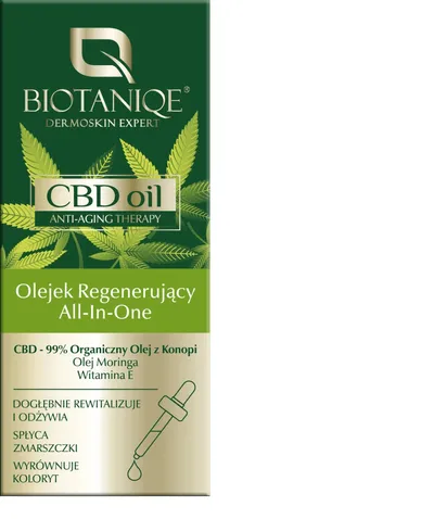 Biotaniqe CBD Oil Anti-aging Therapy, Olejek do twarzy regenerujący all-in-one