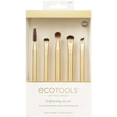 EcoTools Precious Metals, Brightening Eye Brush Set (Zestaw pędzli do oczu)