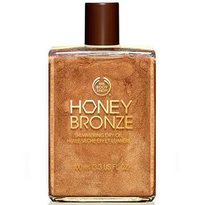 The Body Shop Honey Bronze, Shimmering Dry Oil (Rozświetlająco-brązujący suchy olejek do ciała)
