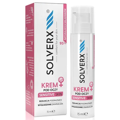Solverx Krem pod oczy Sensitive Skin `Redukcja podrażnień i wygładzenie zmarszczek`