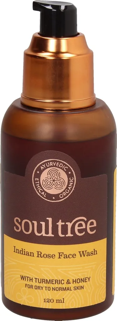SoulTree Indian Rose Face Wash with Turmeric & Honey (Żel do mycia twarzy `Róża indyjska, kurkuma & miód`)