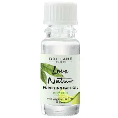 Oriflame Love Nature, Purifying Face Oil with Organic Tea Tree & Lime (Oczyszczający olejek z drzewem herbacianym i limonką)