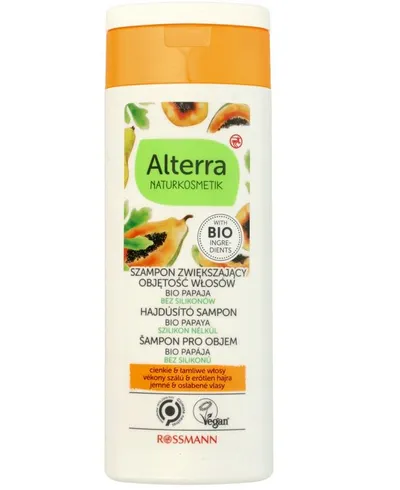 Alterra Szampon zwiększający objętość włosów `Bio papaja, bio bambus, bio mango` (nowa wersja)