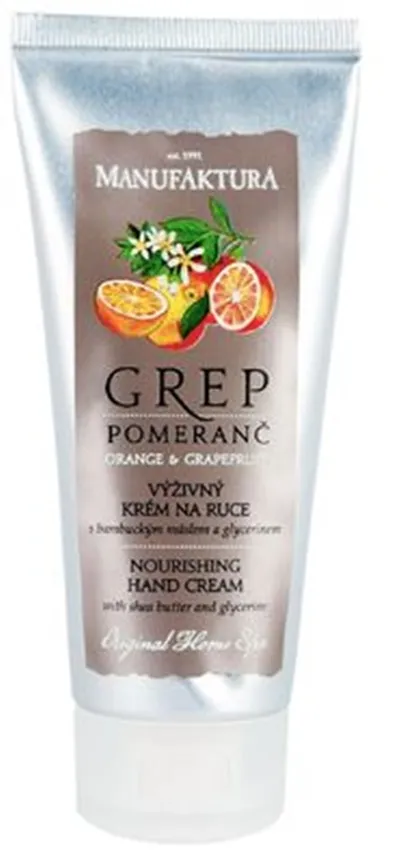 Manufaktura Grep Pomeranc, Nourishing Hand Cream with Shea Butter and Glycerine (Odżywczy krem do rąk z masłem shea i gliceryną 'Grejfrut i pomarańcza')