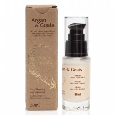 Scandia Cosmetics Argan & Goats, Liftingujące serum do twarzy, szyi i dekoltu
