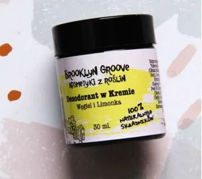 Brooklyn Groove Naturalny dezodorant w kremie `Węgiel i limonka`