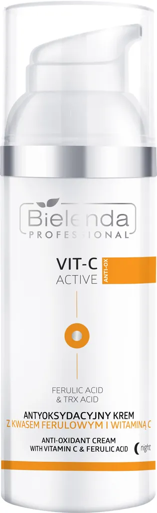 Bielenda Professional Vit-C Active, Antyoksydacyjny krem na noc z kwasem ferulowym i witaminą C