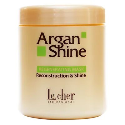 Lecher Argan Shine, Regenerating Mask, Reconstruction and Shine (Maska do włosów z olejem arganowym)