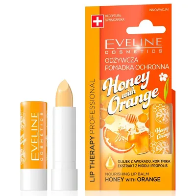 Eveline Cosmetics Lip Therapy Professional, Odżywcza pomadka ochronna `Honey with Orange`