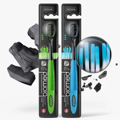 Splat Biomed Black Medium, Szczoteczka do zębów z aktywnym węglem