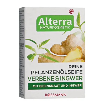 Alterra Verbene & Ingwer, Reine Pflanzennolseife (Roślinne mydło w kostce 'Werbena i imbir')