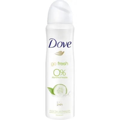 Dove Go Fresh 0% Soli Aluminium, Dezodorant w aerozolu o zapachu ogórka i zielonej herbaty