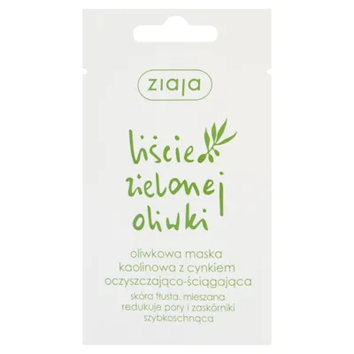 Ziaja Liście Zielonej Oliwki, Oliwkowa maska kaolinowa z cynkiem oczyszczająco-ściągająca