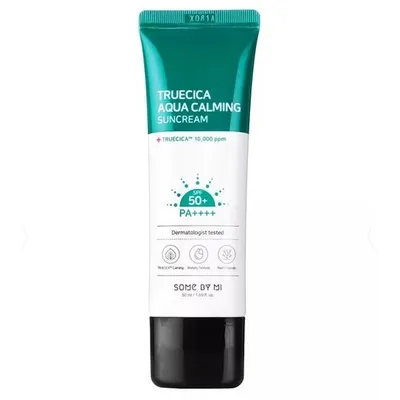 Some by MI Truecica Aqua Calming Suncream SPF50+/PA++++ (Łagodzący krem z filtrem przeciwsłonecznym)