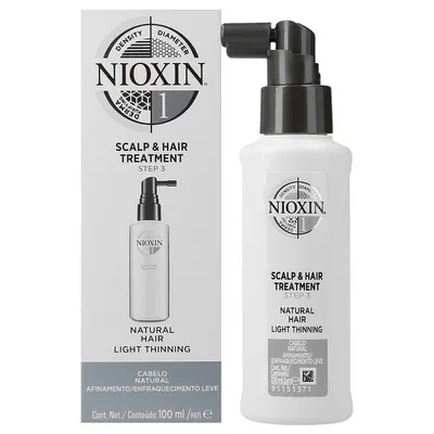 Nioxin System 1, Scalp & Hair Treatment (Kuracja zagęszczająca do włosów naturalnych z niewielką skłonnością do wypadania, lekko przerzedzonych)